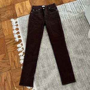 Full length mid rise brown Zara denim